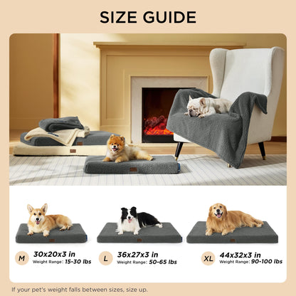 Bedsure Self Warming Dog Bed for Medium Dogs Comfy Cat Beds Crate