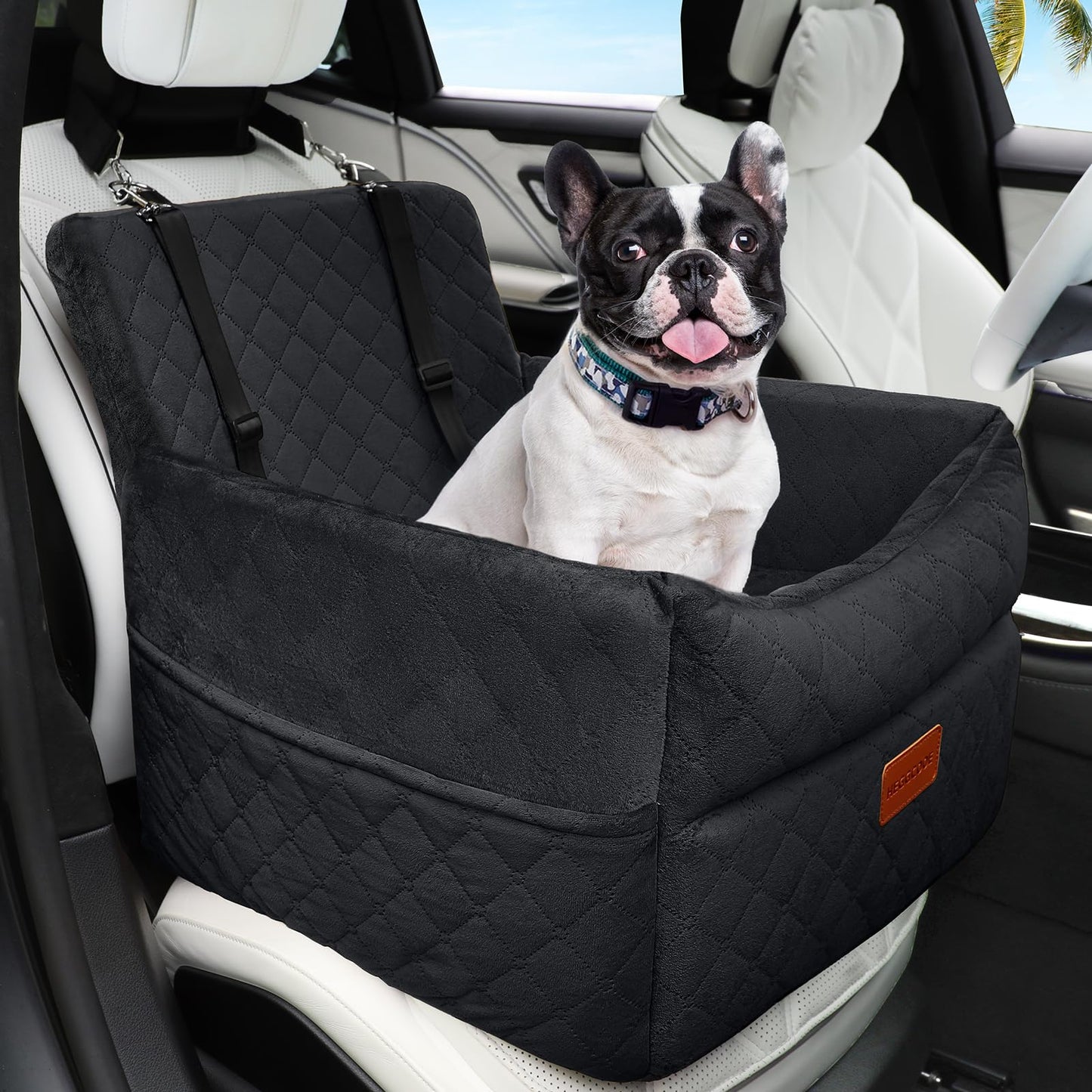 HEGGCOOE Small Dog Car Seat, Memory Foam Dog Booster Car Seats Seat