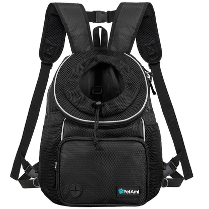PetAmi Dog Front Carrier Backpack, Adjustable Dog Pet Cat Chest Bag