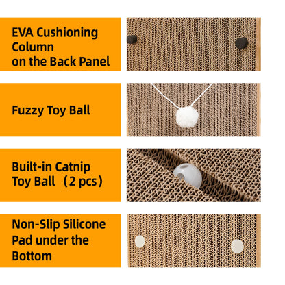 Markarbarka Reinforced Cat Scratcher, L-Shaped Wall Mount Pad