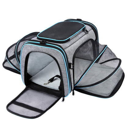Airline Approved Pet Carrier, Large Soft Sided Pet Travel TSA Carrier