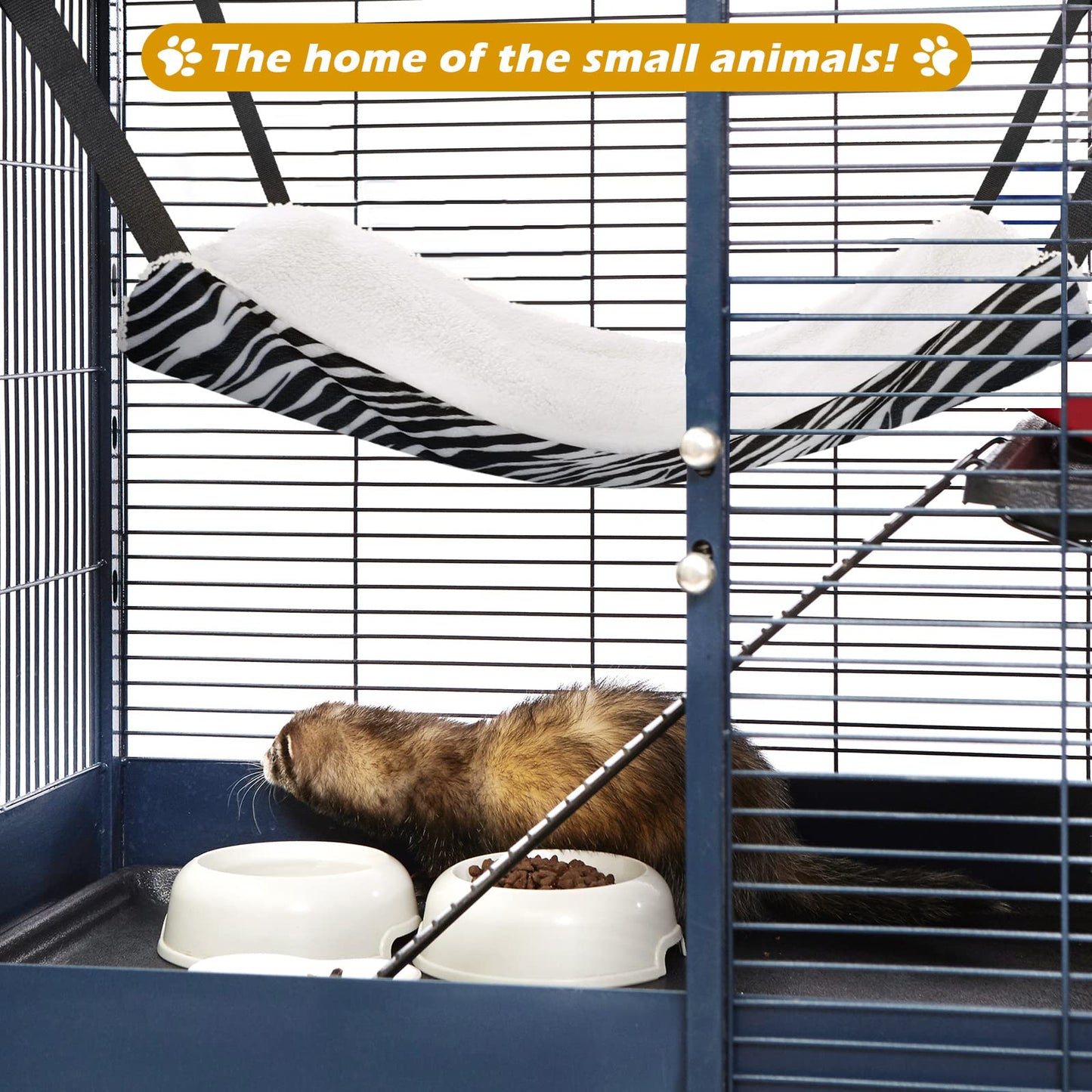 Jetec 2 Pack Cat Hammock for Cage, Catio Accessories Reversible Bed