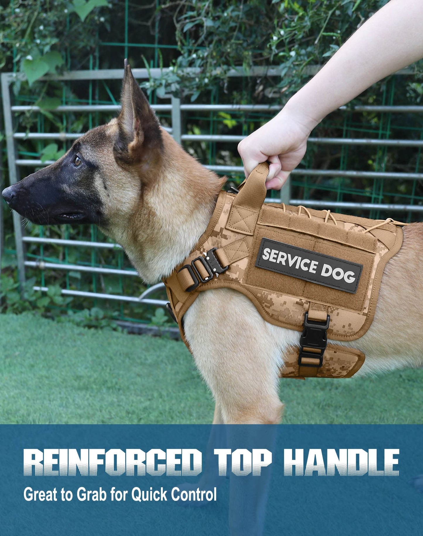 PETNANNY Tactical Dog Harness for Medium Sized Dogs, Service Dog Vest