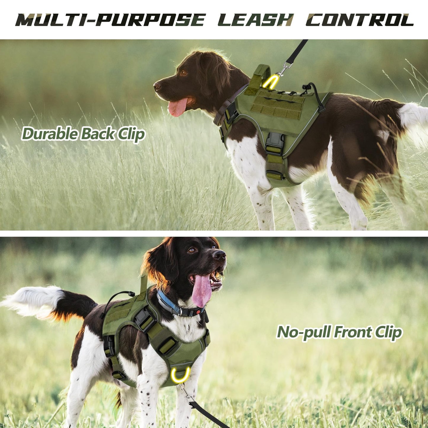 WINGOIN Tactical Dog Harness for Extra Large Dogs, Heavy Duty Harness