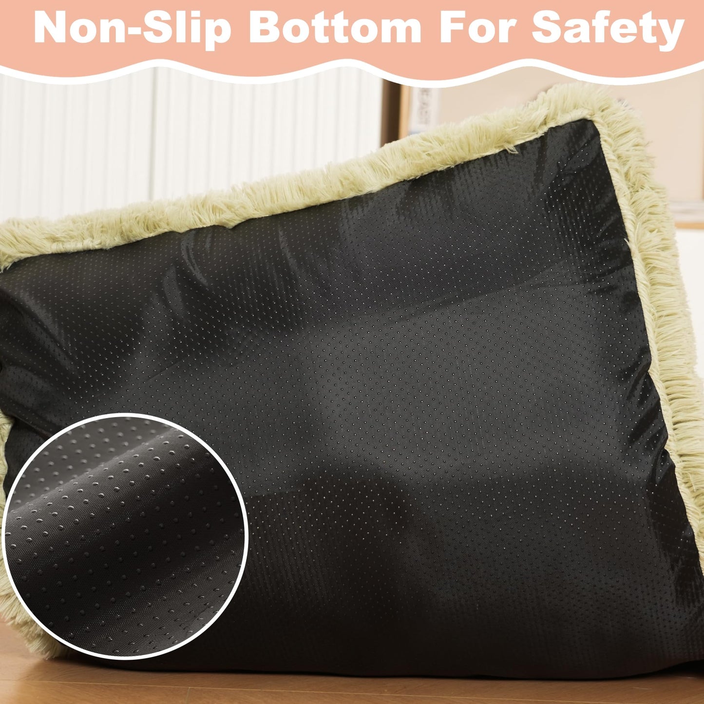 Bedfolks Plush Waterproof Dog Crate Pad, Removable Cover,Faux Crate