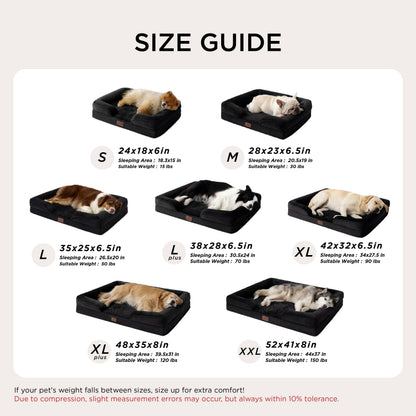 Bedsure Orthopedic Dog Bed for Large Dogs Big Washable Dog Sofa Beds