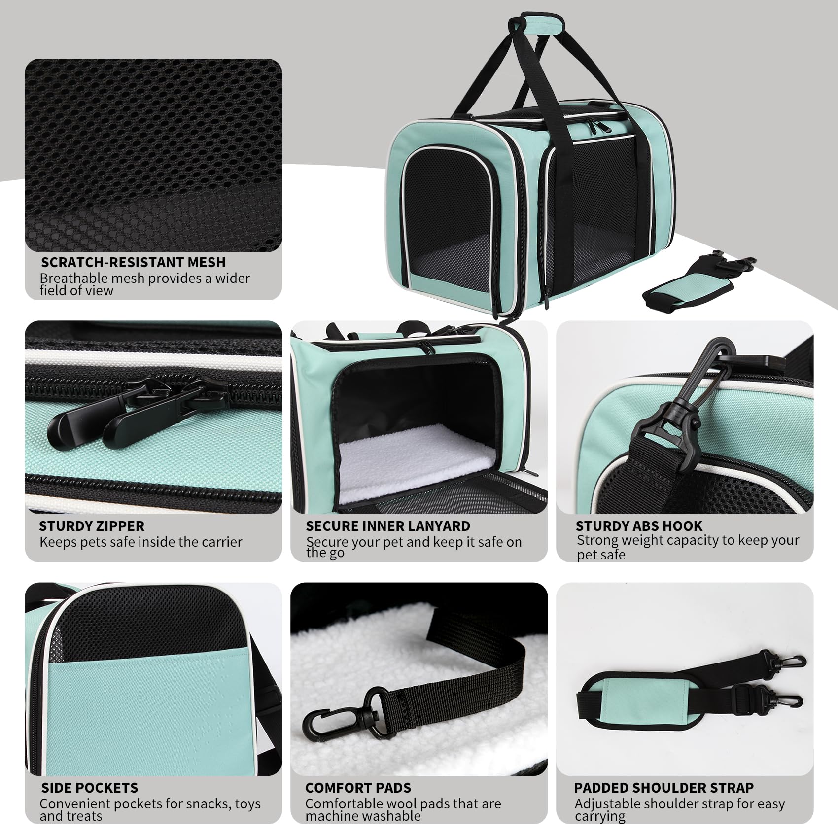 Yipincover Carriers Soft-Sided Large Pet Carrier