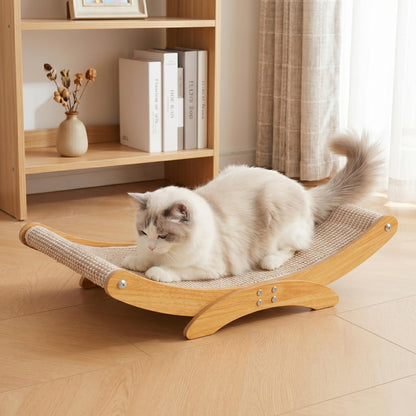 Extra-Larger Cat Scratcher Bed for Indoor Cats 27.6" Natural Sisal Pad