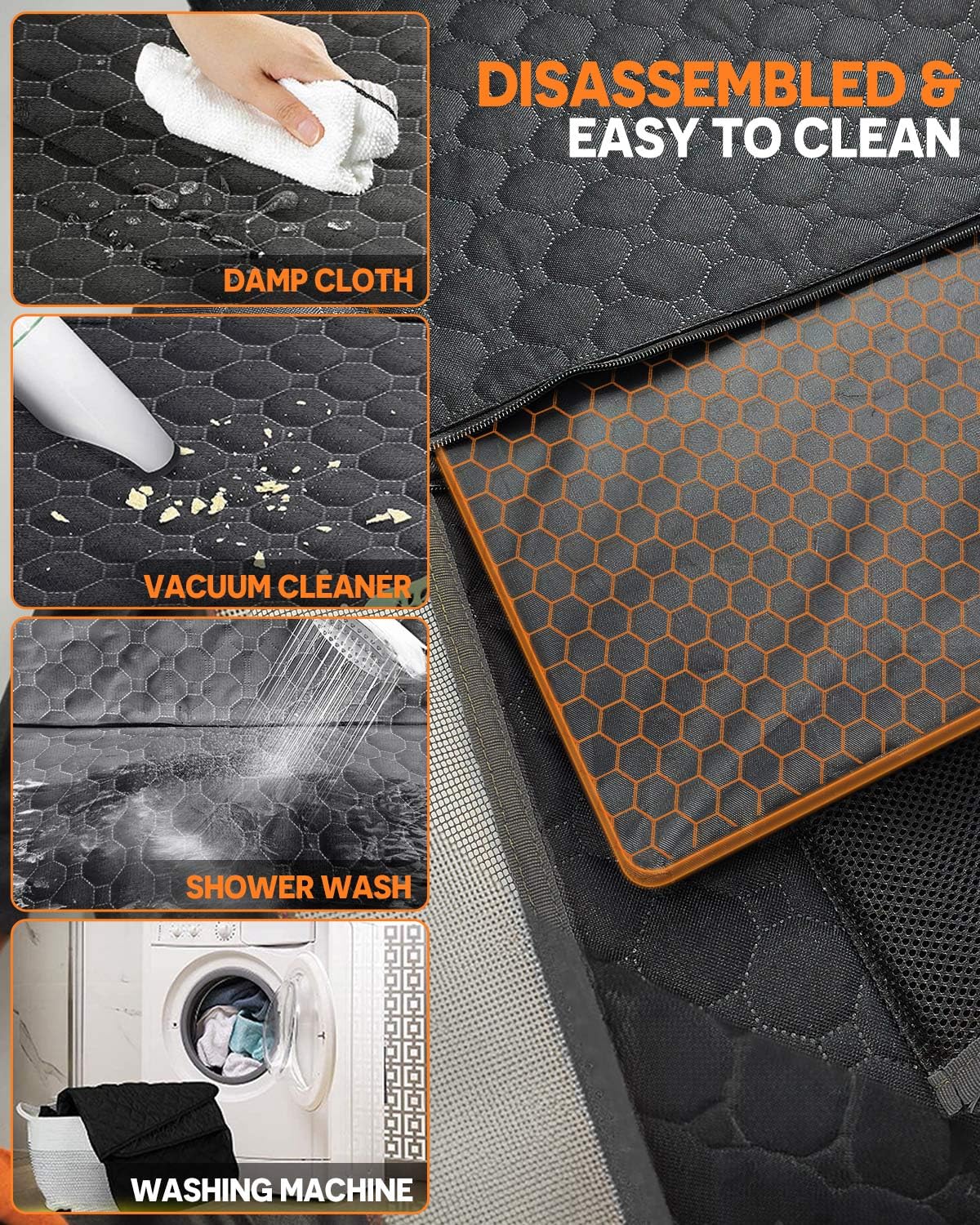 Victoper Back Seat Extender for Dogs, Dog Car Seat Cover
