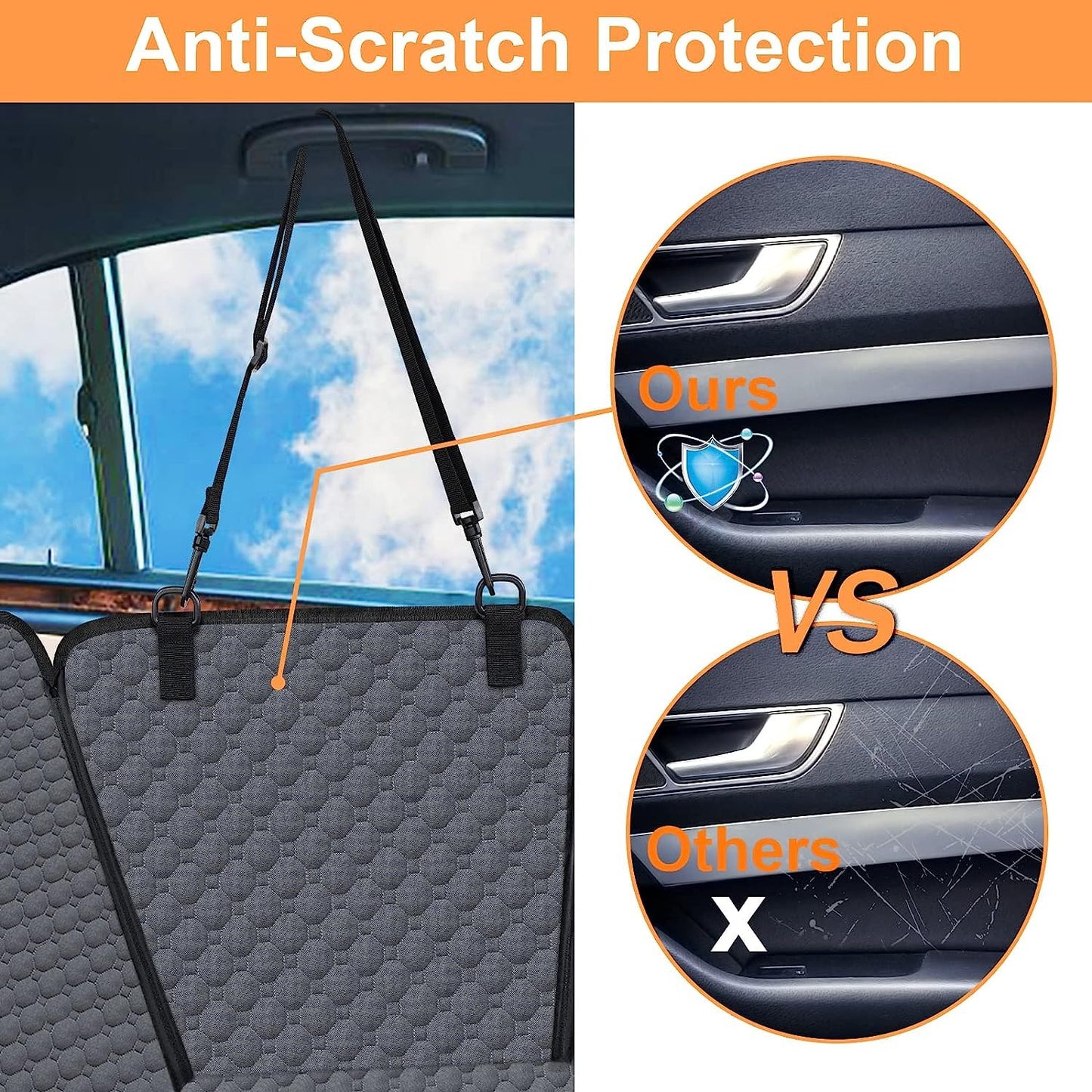 Mancro Dog Car Seat Cover, 2026 Upgraded 600D Heavy Duty Seat
