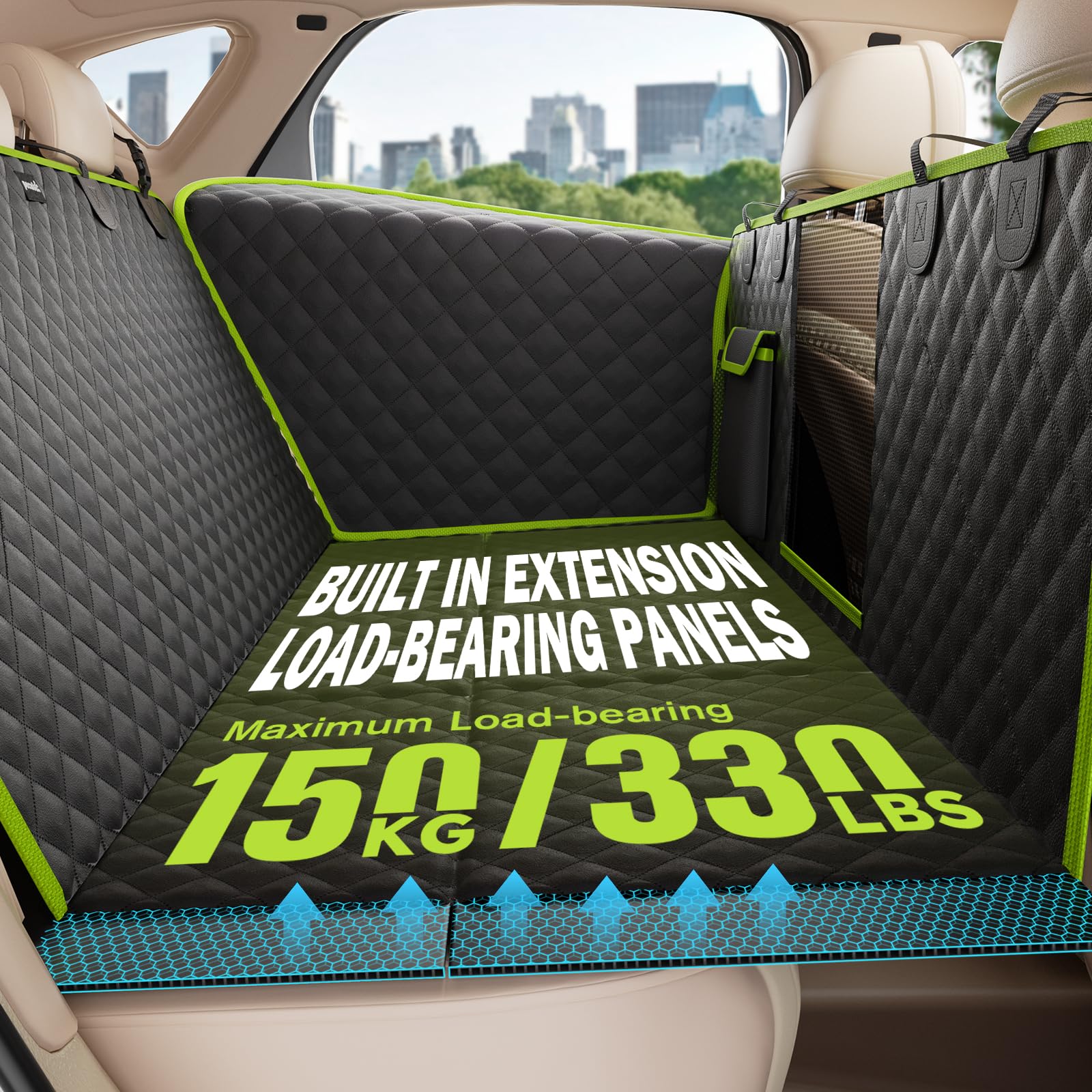 Pecute Dog Car Seat Cover for Back Seat 53.54 * Car Window Fixing Seat