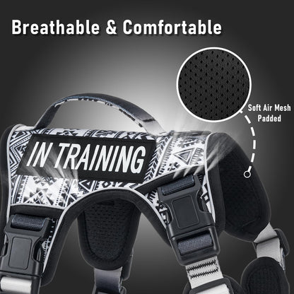 AUNZO Tactical Dog Harness for Large Dogs No Pull Easy Walking Harness
