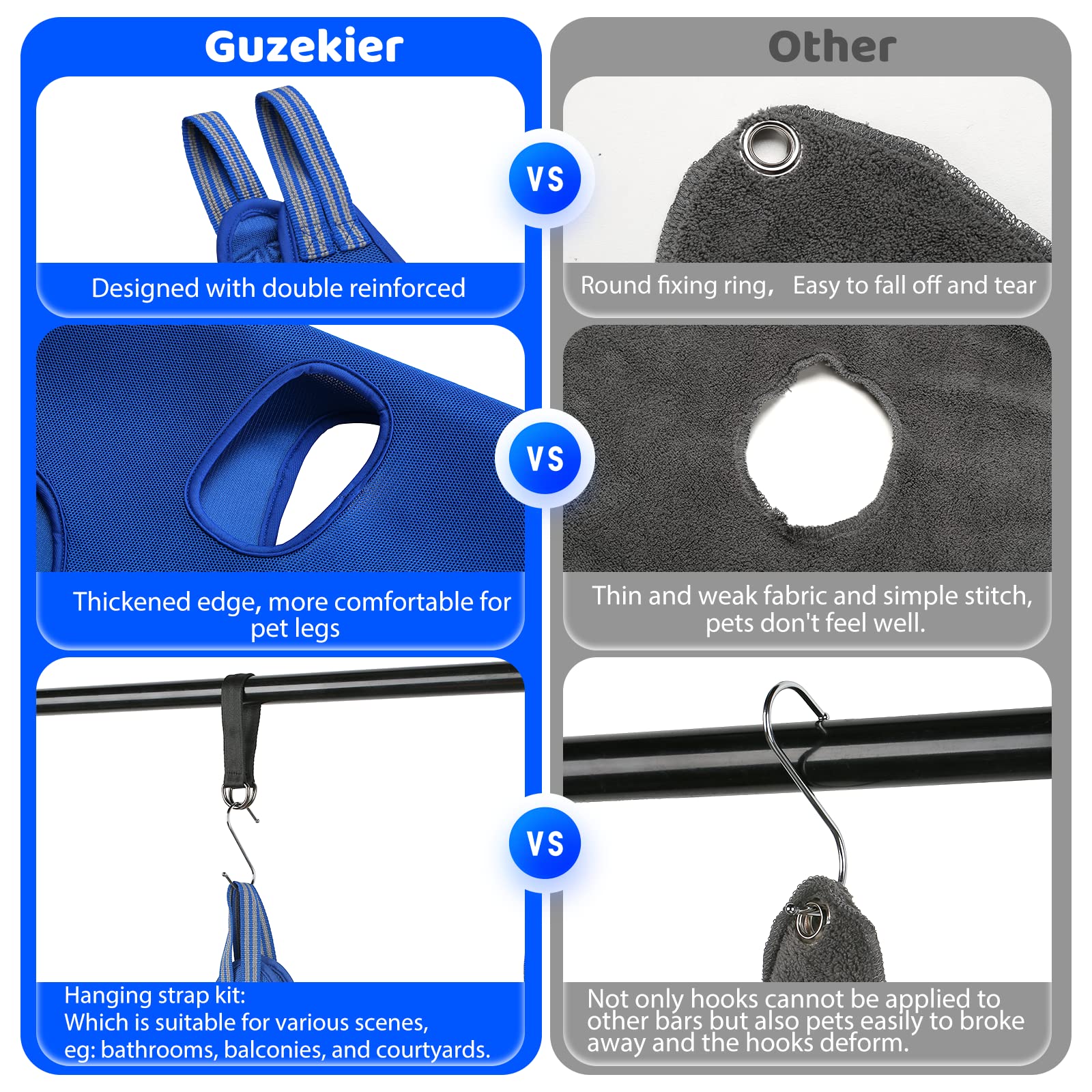 Guzekier Dog Grooming Hammock for Trim Nail, Dog Sling for Grooming
