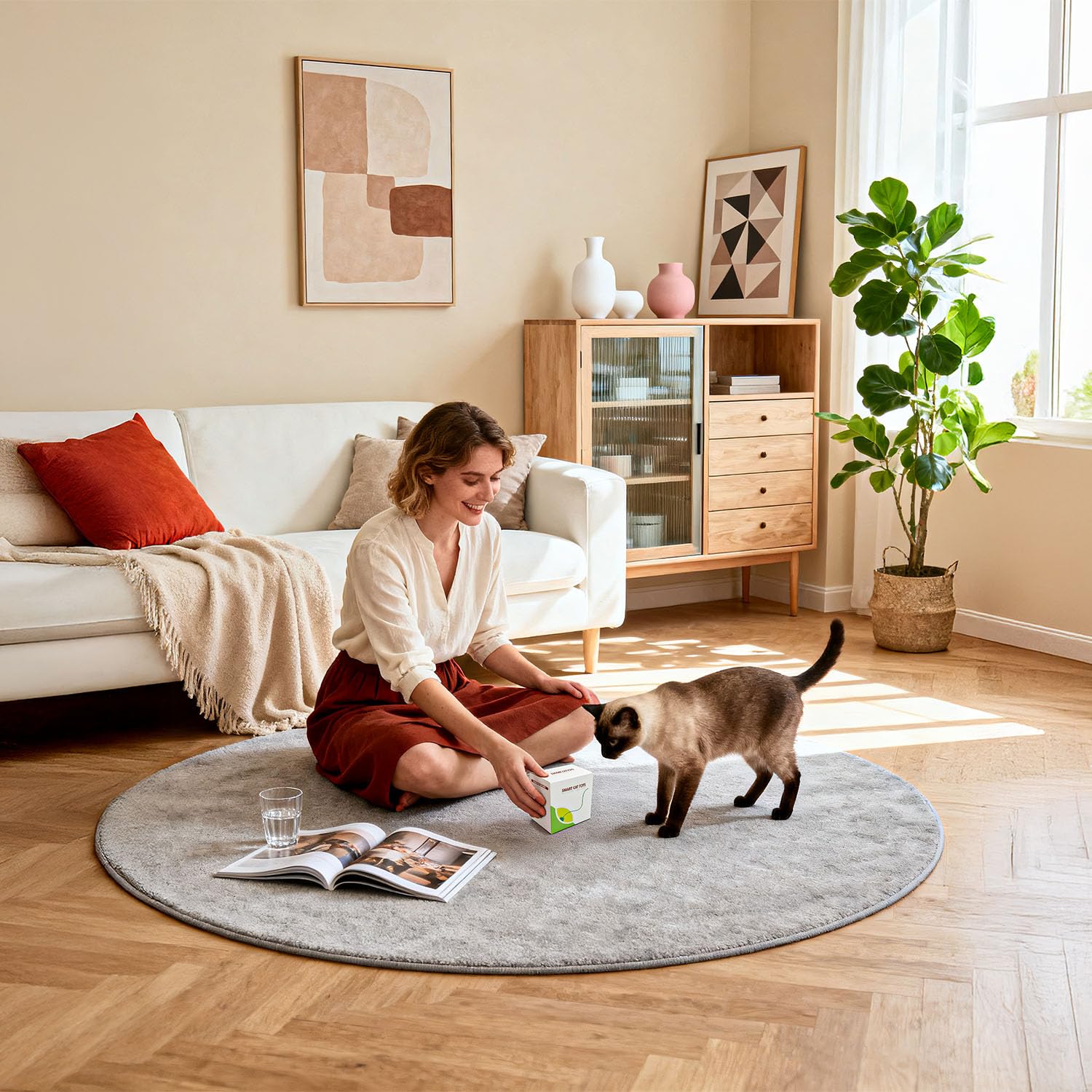 EHWZ Cat Toys for Bored Indoor Adult Cats, Rechargeable Wand