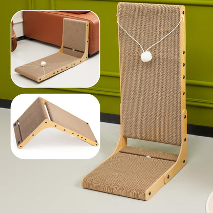 Markarbarka Reinforced Cat Scratcher, L-Shaped Wall Mount Pad
