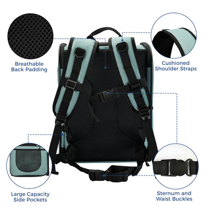 Apollo Walker Dog Cat Carrier Backpack for 4- Pets Ventilated Carrier