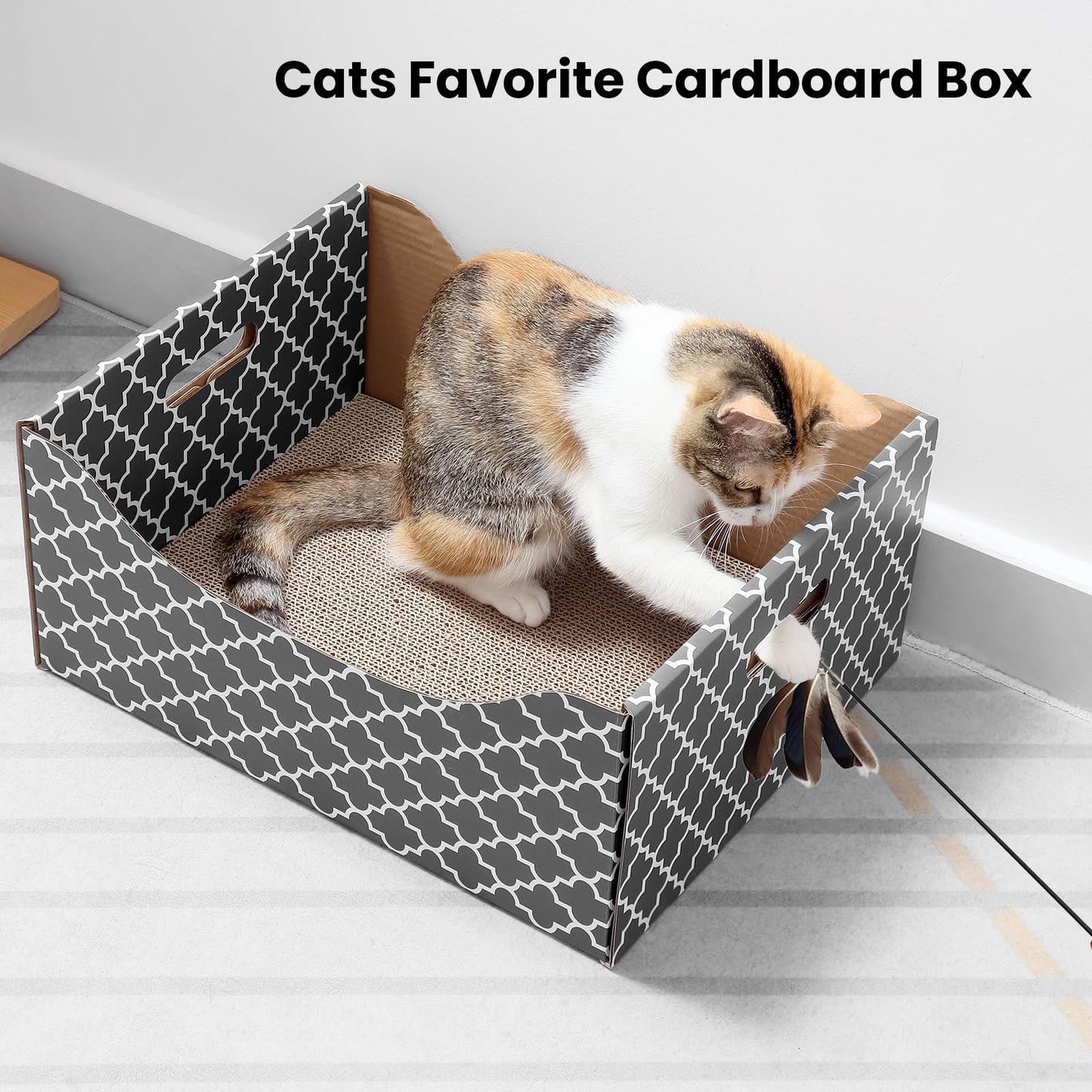 [Ultra-Large] Cardboard Cat Scratcher Box, Heavy Duty Cat Scratcher