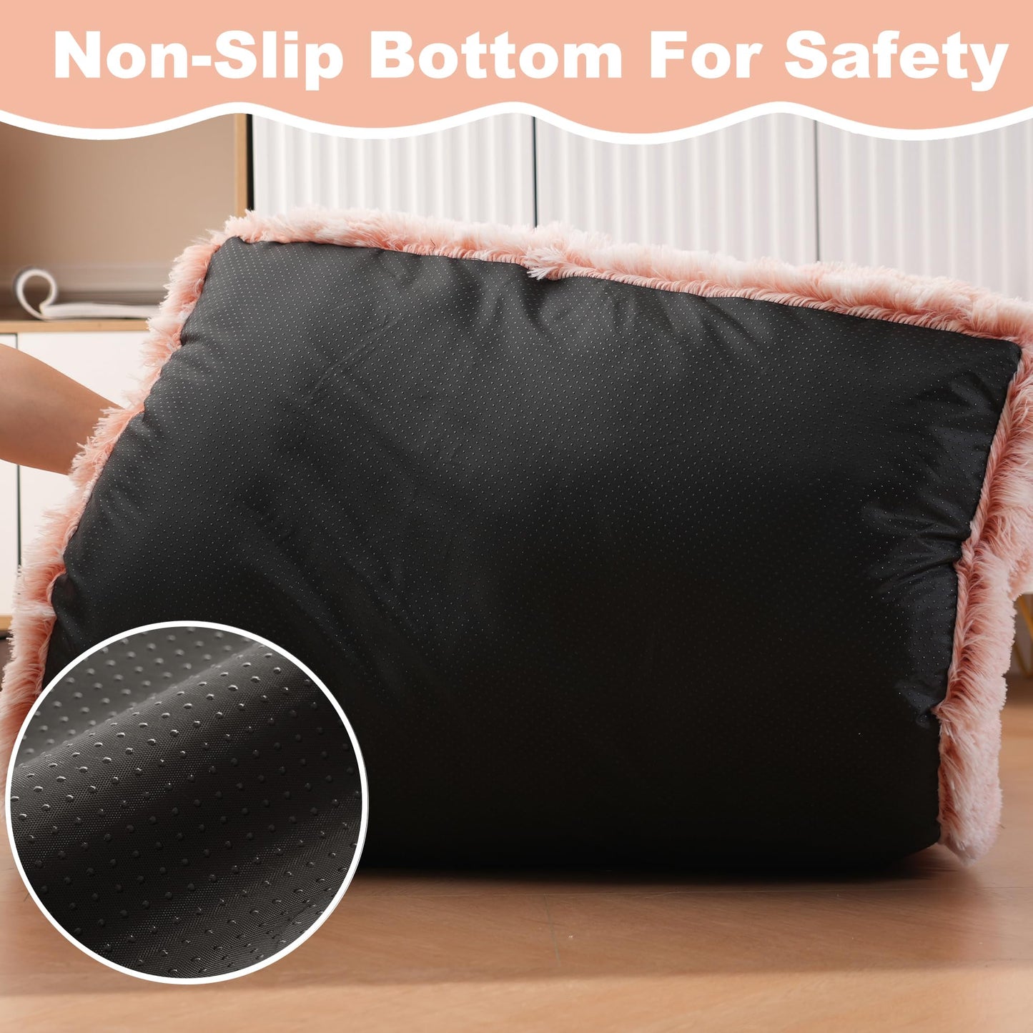 Bedfolks Plush Waterproof Dog Crate Bed with Removable Washable Bed