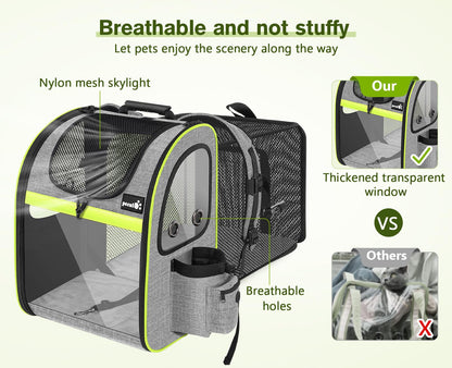 Pecute Pet Carrier Backpack, Cat Backpack Carrier, Expandable Carrier