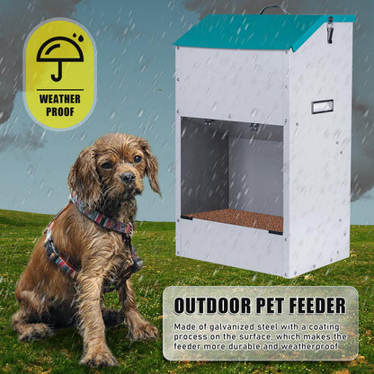 KHEARPSL Automatic Dog Feeder for Large Dogs Outdoor Dog Dispenser