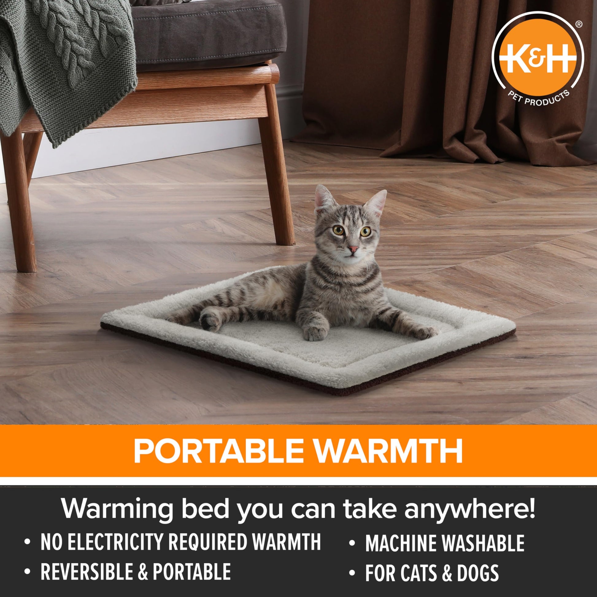 K&H Pet Products Self-Warming Cat Bed Pad,Self Heating Pad for Bed