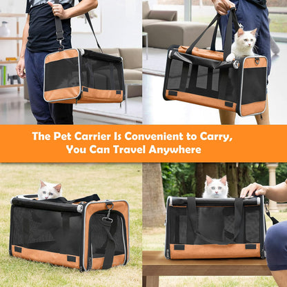 GAPZER Dog Carry Bag for Puppy Pet Soft-Shell Portable Kennel Crate