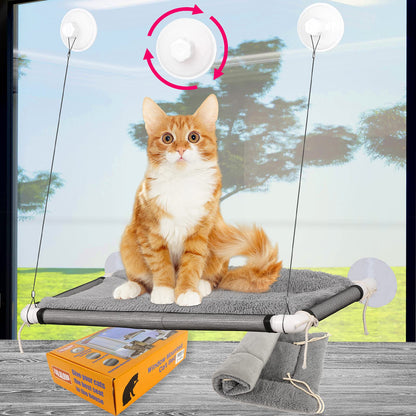 Cat Window Perch, Cordless Foldable Hammock Bed for Large Cat Bed