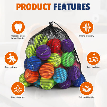 FURWEY Tennis Balls for Dogs 16 Pack,Durable and Non-Toxic Dog Toys