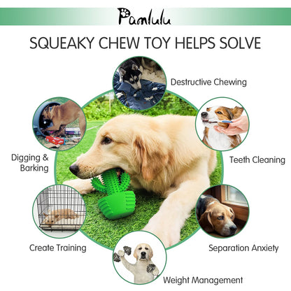 Pamlulu Dog Chew Toys Dog Toothbrush Stick Teeth Cleaning Brush Chew