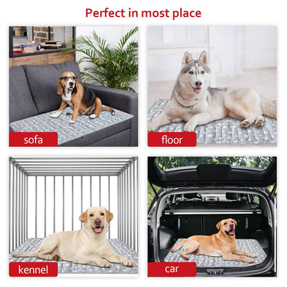 Dog Crate Bed Mat (36" X 23"), Soft Dog Bed Mat with Cute Stars Bed