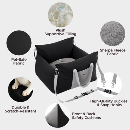 Lesure Small Dog Car Seat for Small Dogs Waterproof Dog Booster Seat