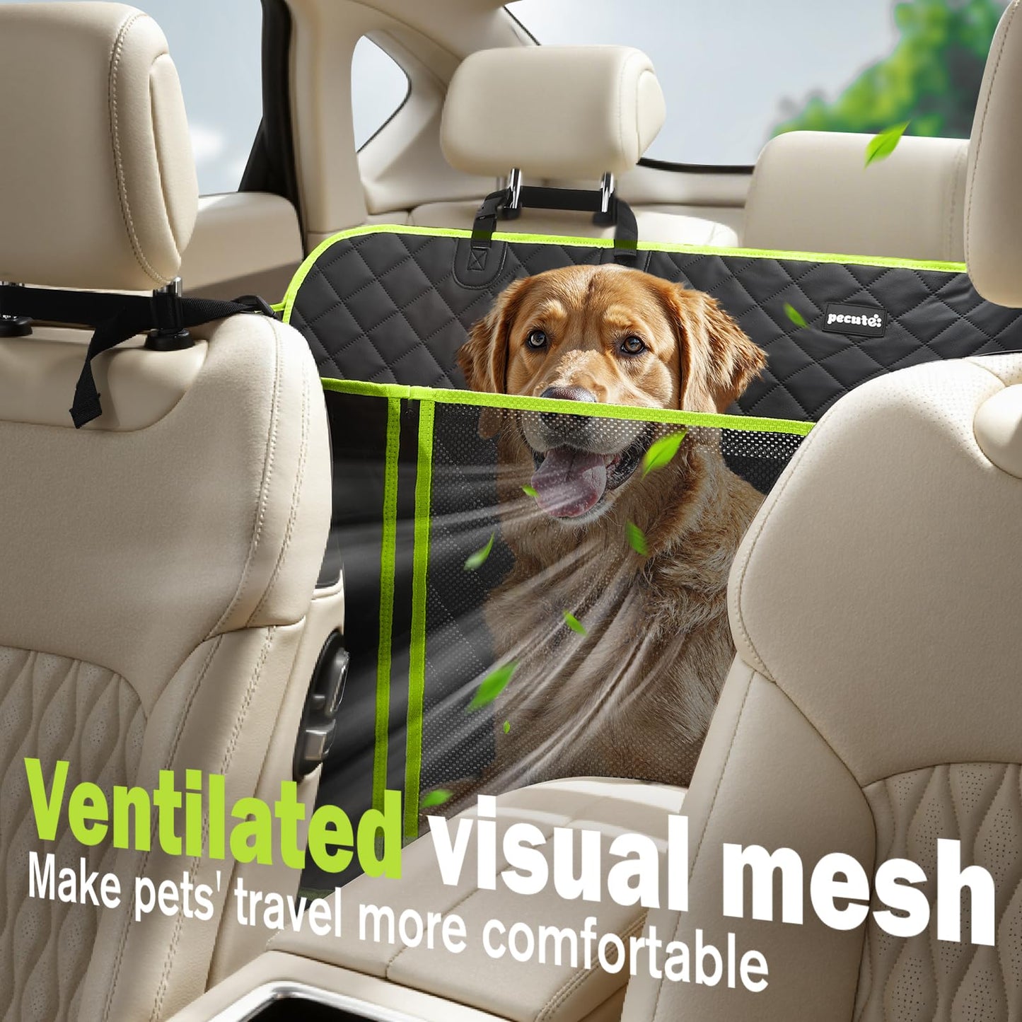 Pecute Dog Car Seat Cover for Back Seat 53.54 * Car Window Fixing Seat
