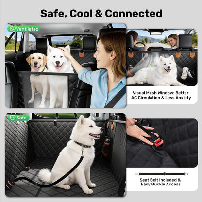 Zanch Heavy-Duty Dog Car Seat Cover, Flat Solid Back Seat Seat