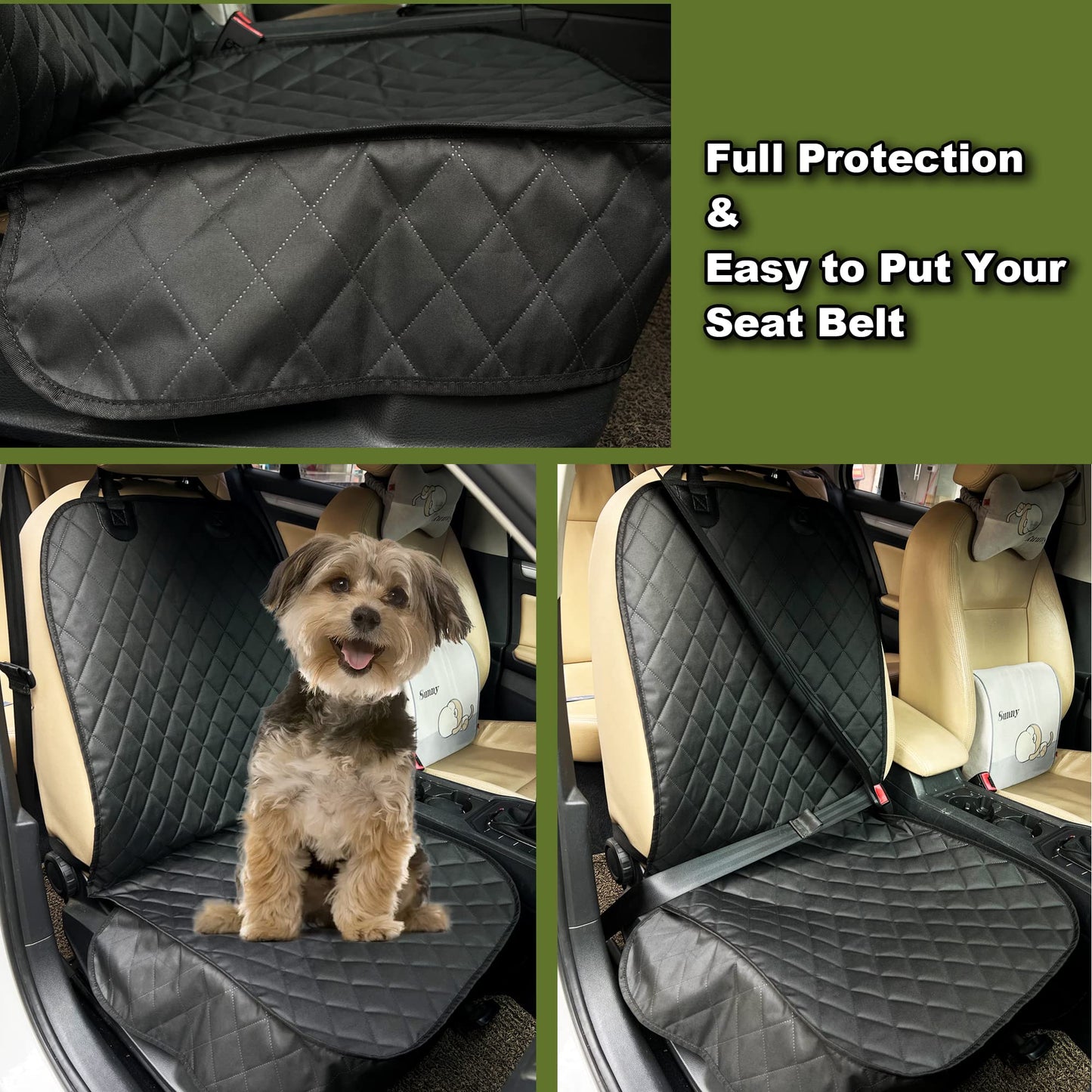 Femuar 2 Packs Car Front Seat Cover for Dogs, Waterproof Pet Car Seat