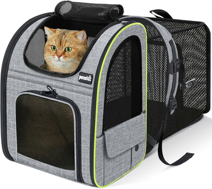 Pecute Cat Backpack Carrier Expandable Foldable Pet Backpack