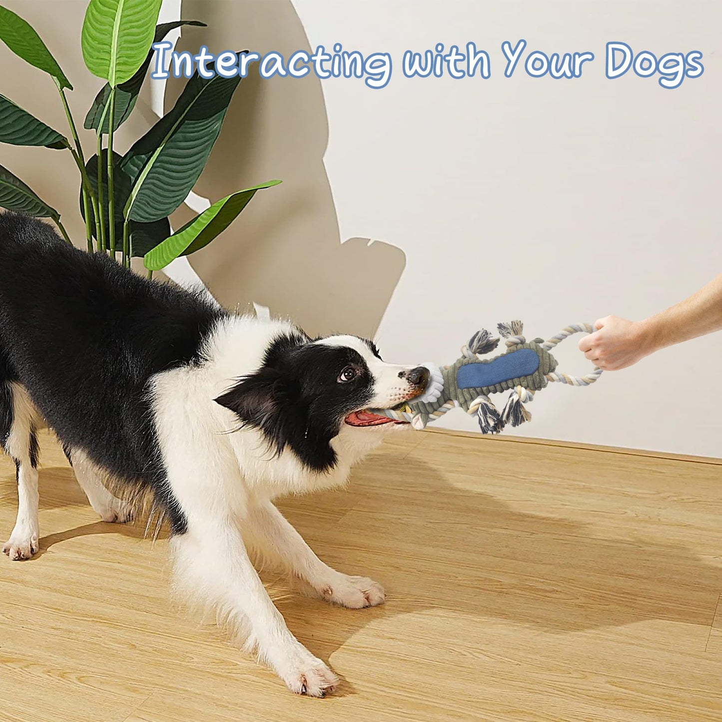 BUYPOW Dog Toys for Large Dog Plush Squeaky Medium Small Dog Toys
