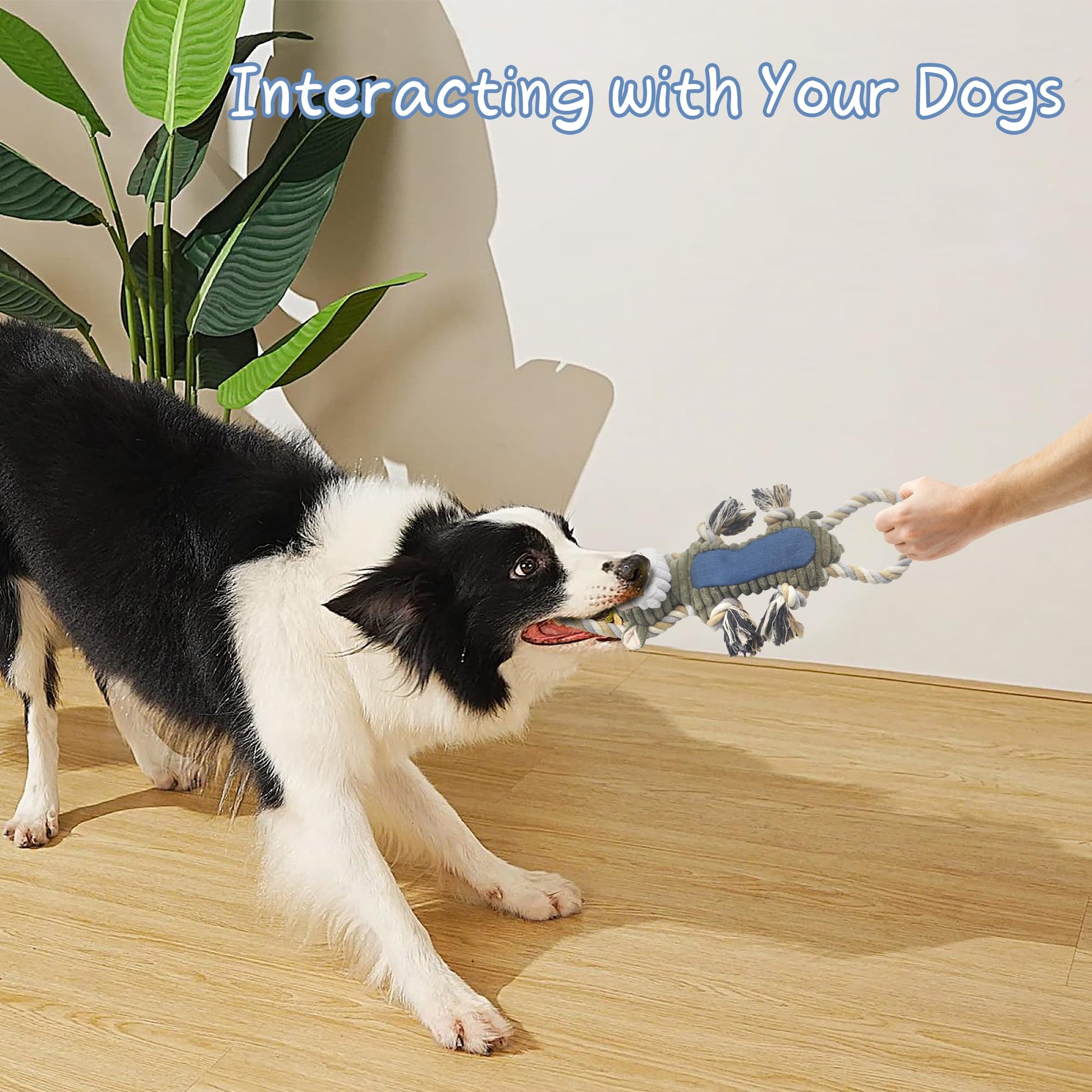 BUYPOW Dog Toys for Large Dog Plush Squeaky Medium Small Dog Toys