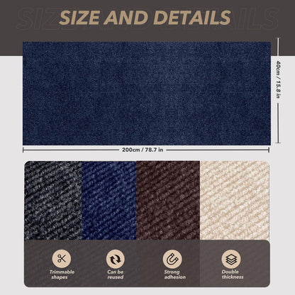 X15.8" Cat Scratching Mat, Self-Adhesive Cats Carpet, DIY Scratch Mat