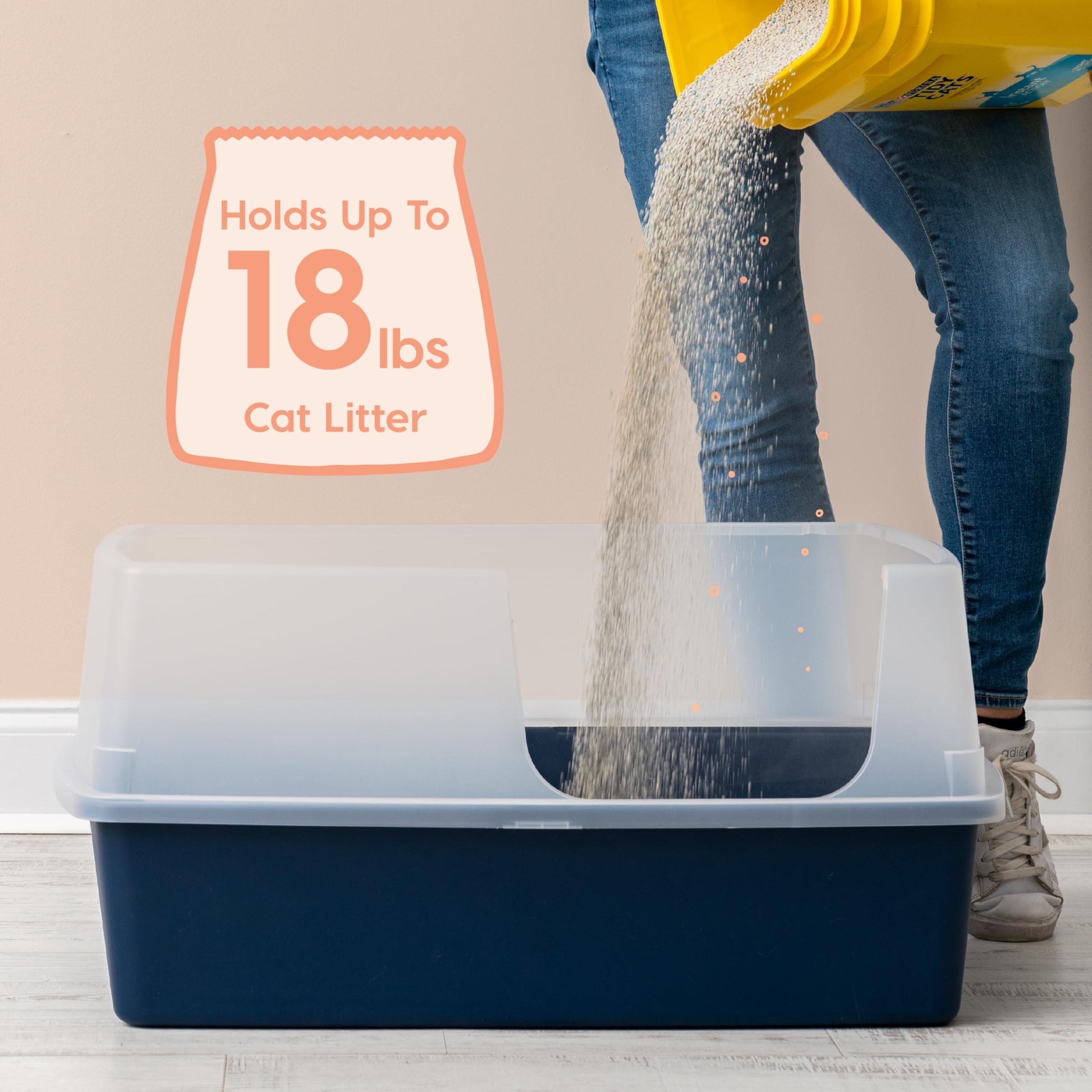 IRIS USA XX-Large Side Entry Cat Litter Box, Open Top Extra Box
