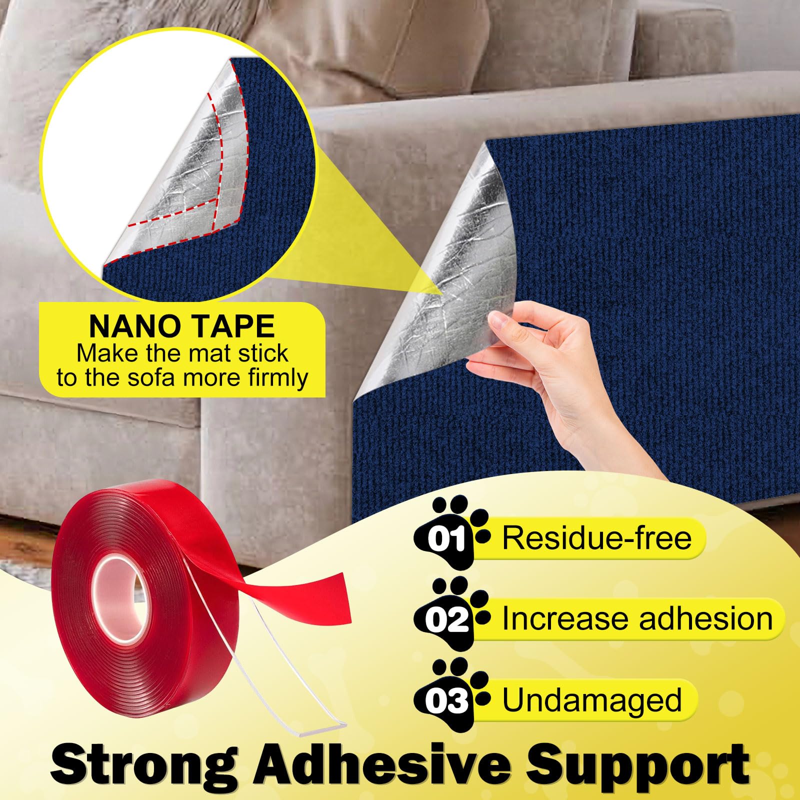 ENONCI x15.8" Large Couch Protector from Cat Claws,Anti Scratch Tree