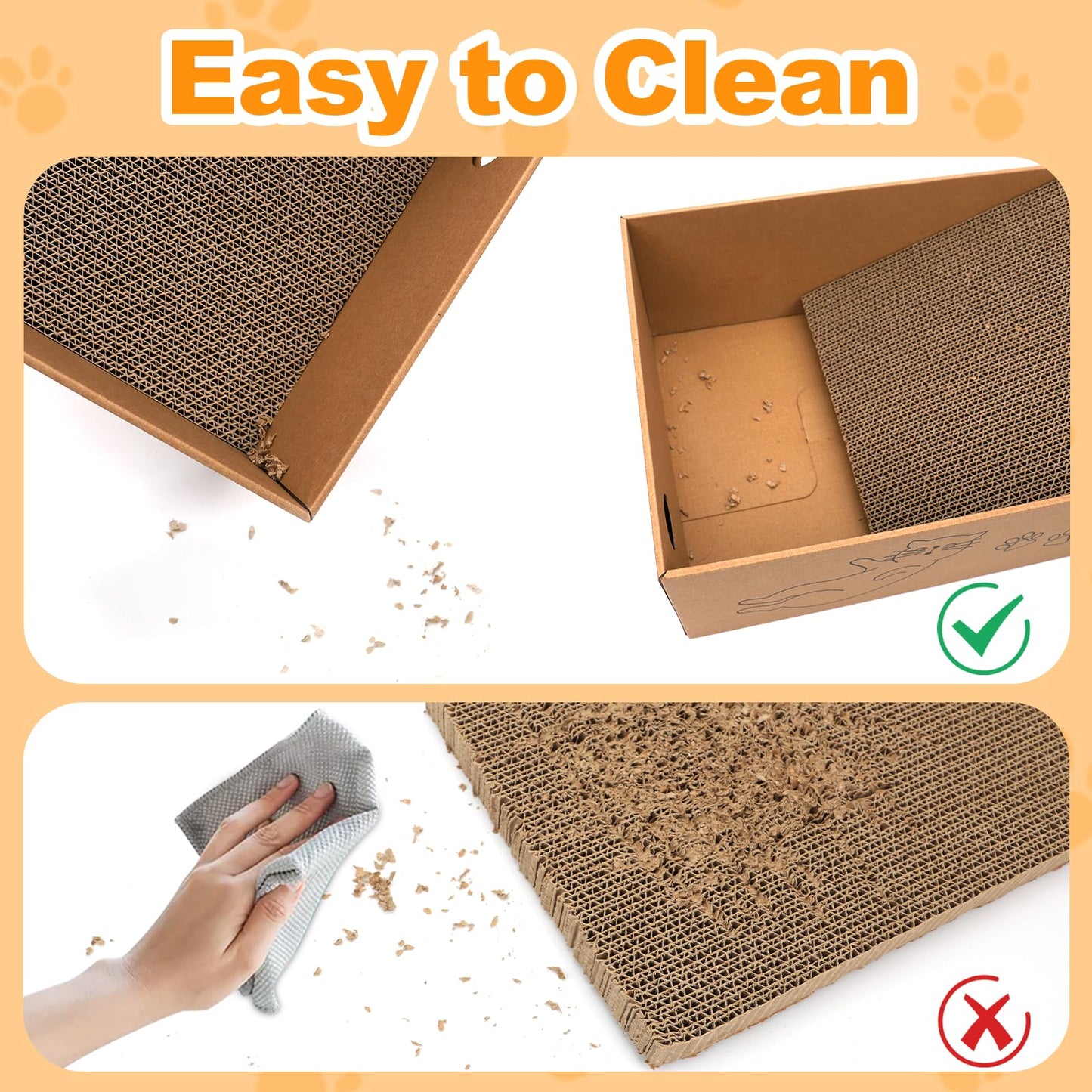 Goosheep L-Shaped Cat Scratcher 2-in1 Scratching Board for Posts