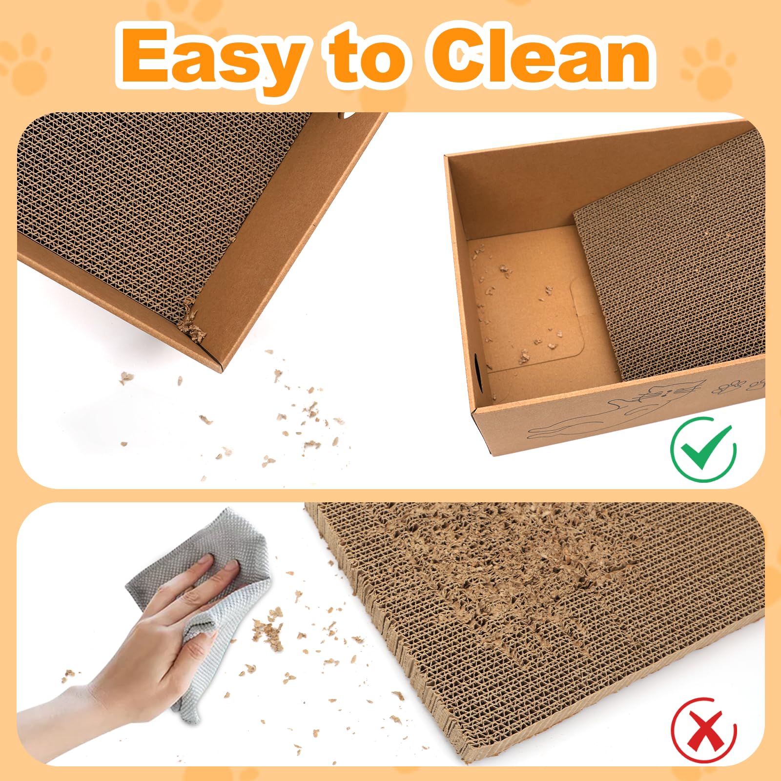 Goosheep L-Shaped Cat Scratcher 2-in1 Scratching Board for Posts