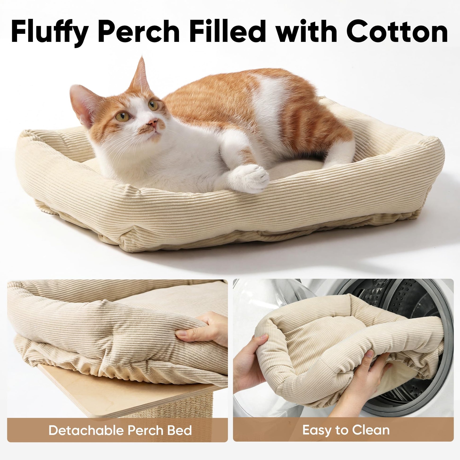 FUKUMARU Cat Scratching Post, Modern Style Tall Scratch Posts