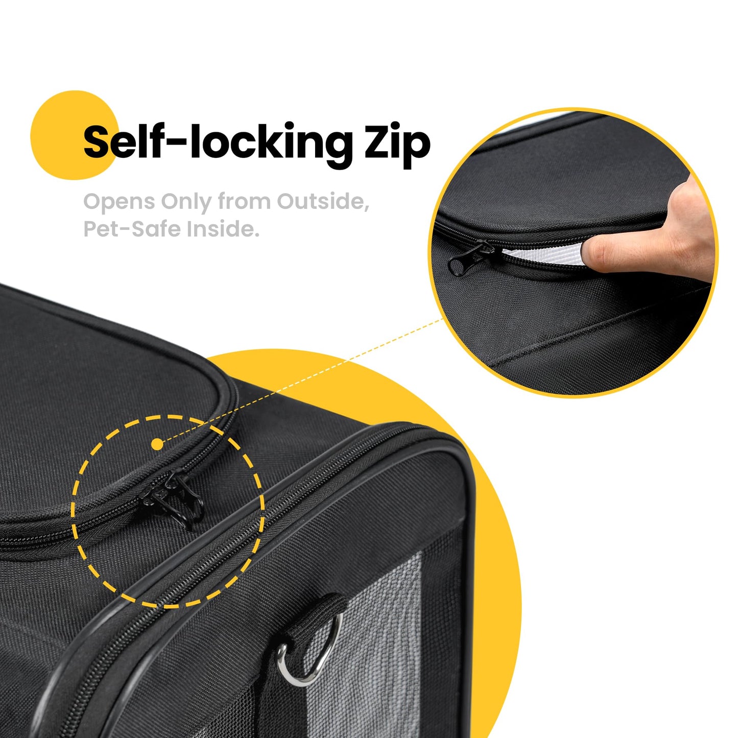 Conlun Cat Carrier Airline Approved, Soft-Sided Dog Carrier with Bag