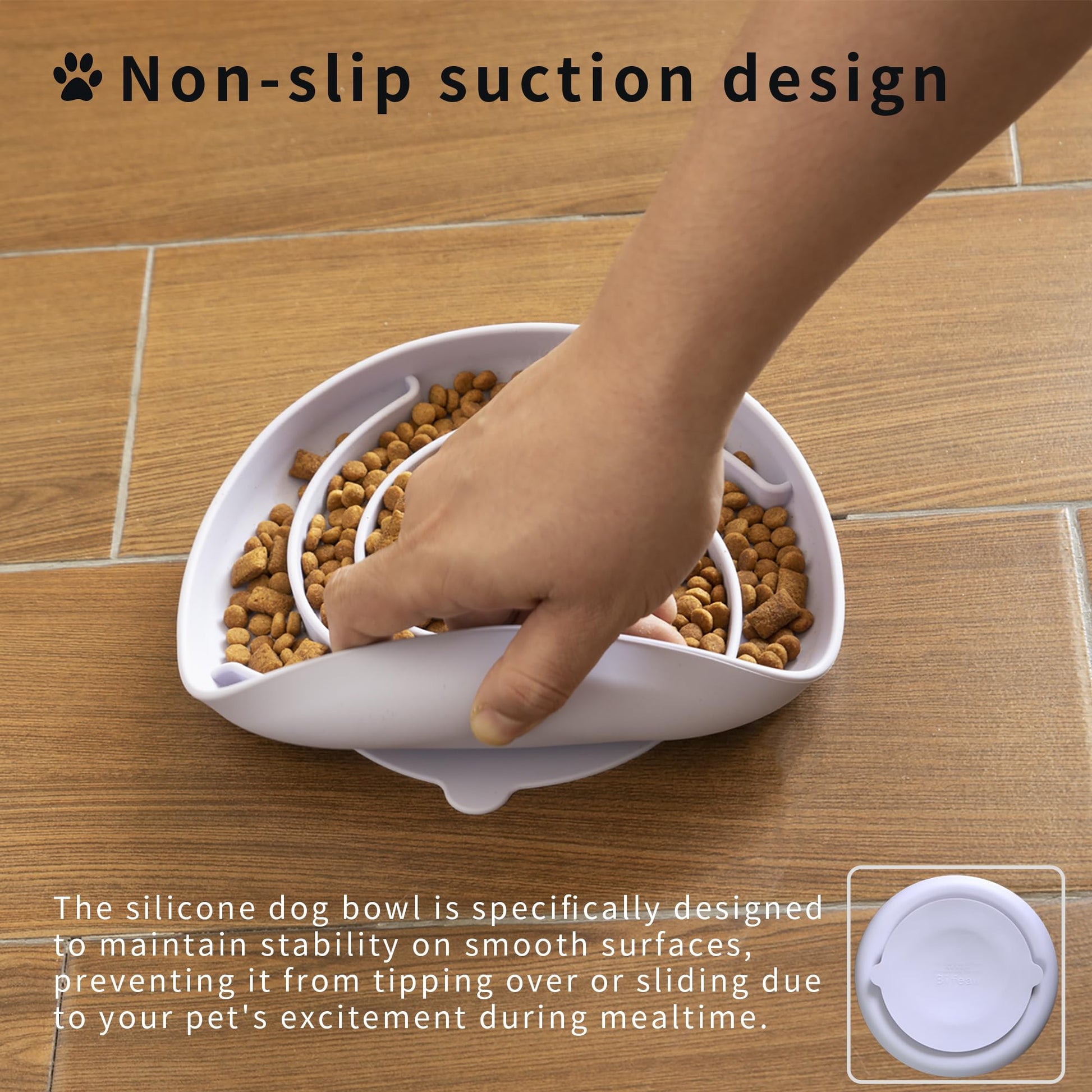 Bifeaw Slow Feeder Dog Bowls, Dishwasher Microwave Safe Puzzle