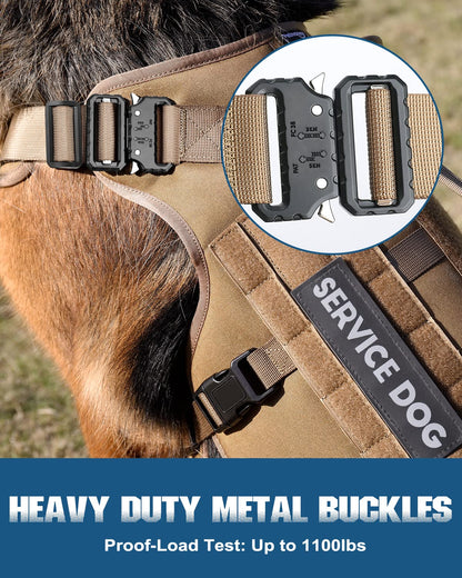 Tactical Dog Harness PETNANNY Service Dog Vest for Large Dogs Hook