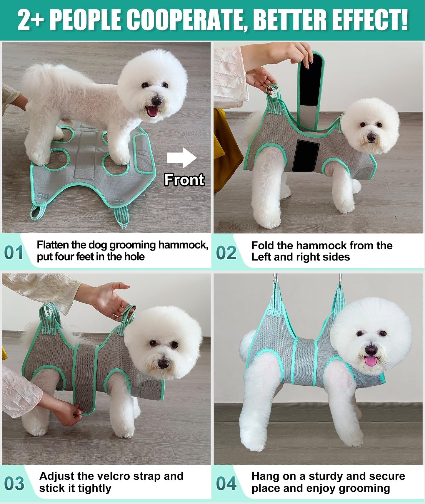 Kkiimatt XS Dog Grooming Hammock Harness, Nail Trimming, Holder