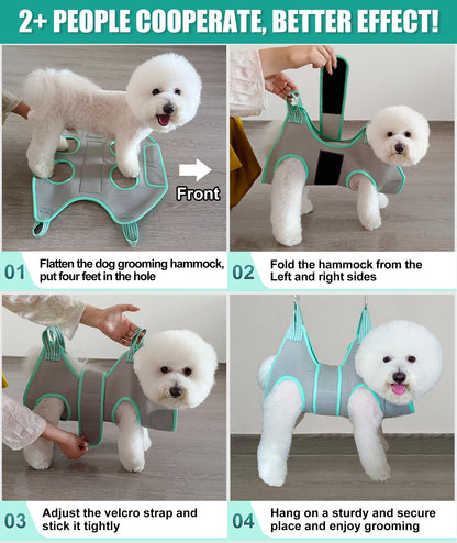 Kkiimatt XS Dog Grooming Hammock Harness, Nail Trimming, Holder
