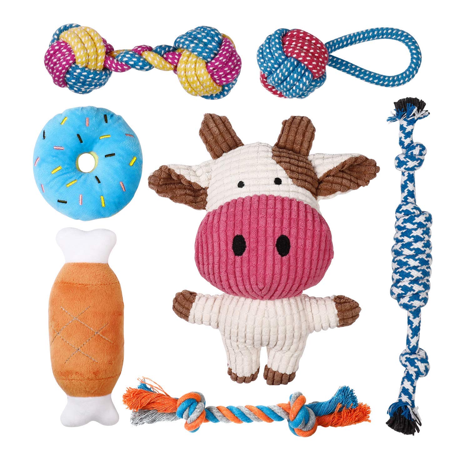 Toozey 7 Pack Small Dog Toys, Puppy Teething Toys, Durable Ropes Chew
