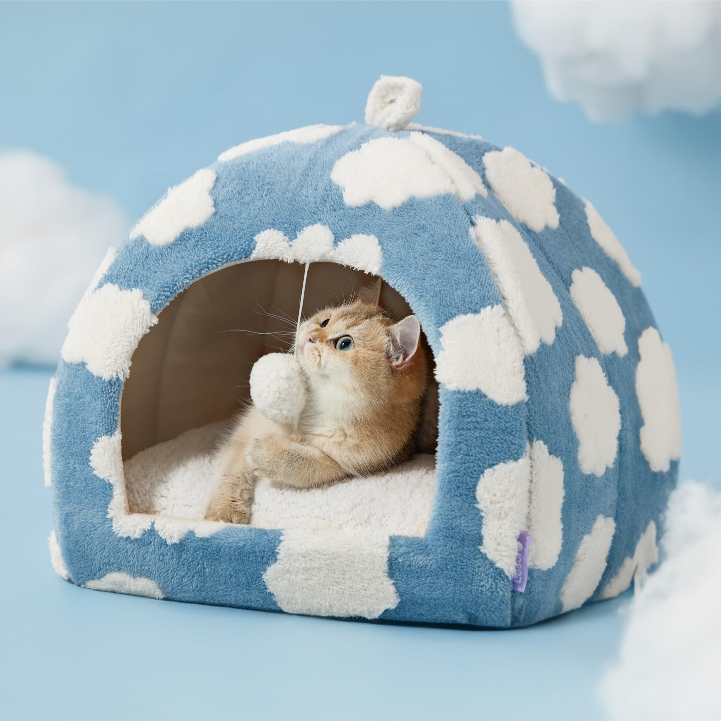 Lesure Cute Cat Beds for Indoor Cats 1 Cat Cave Bed for Kittens Bed